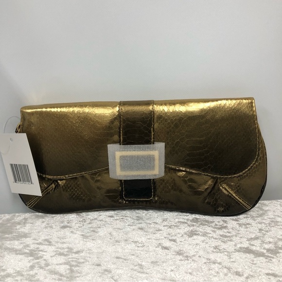 Dark Gold clutch/purse, night out! NWT women’s handbag - Picture 1 of 12